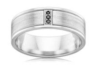 Serkan Black Diamond Wedding Ring - Artelia Jewellery